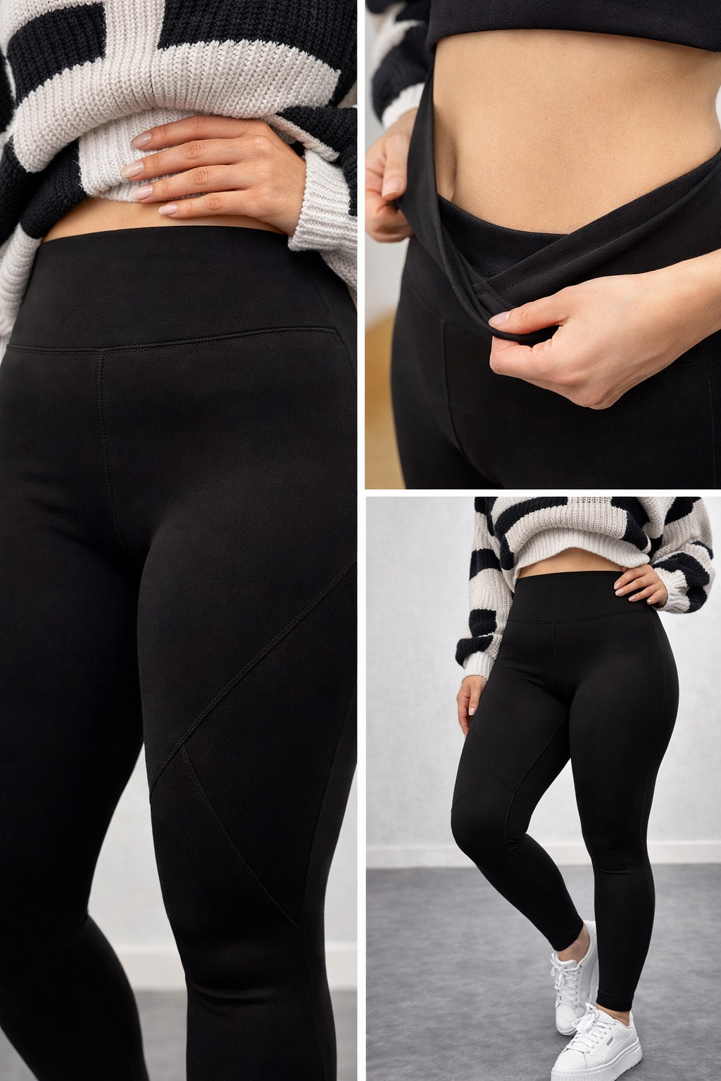 Kışlık Şardonlu Yüksek Bel Toparlayıcı Spor Tayt