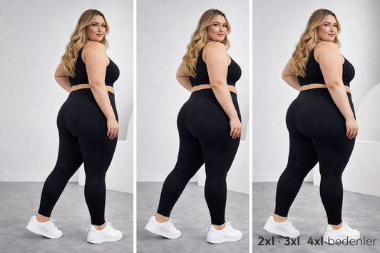 Büyük Beden Extra Yüksek Bel Toparlayıcı Çelik Kumaş Tayt (2XL–3XL–4XL)