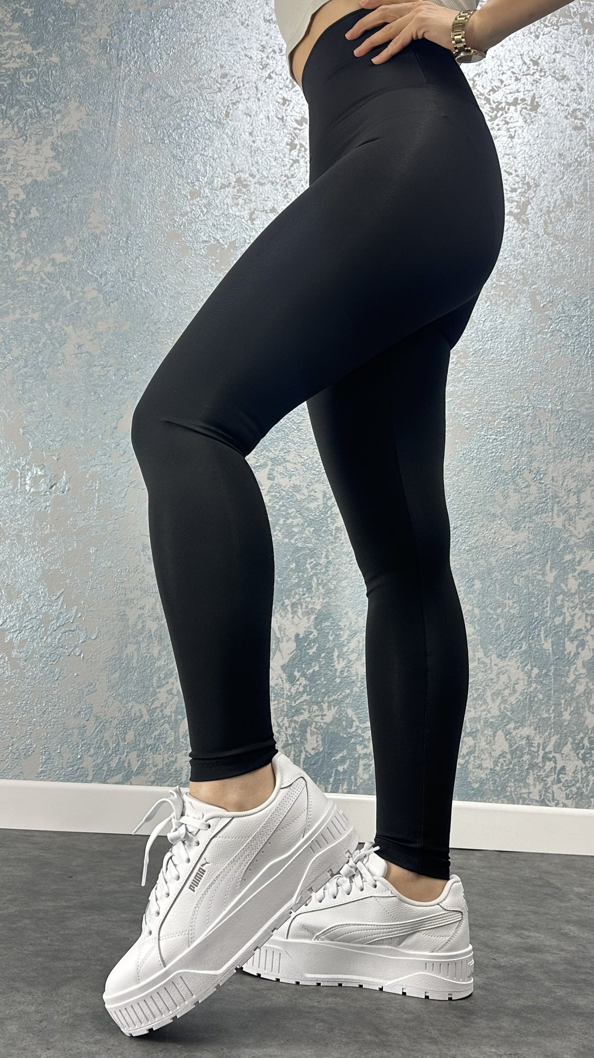 Ekstra Yüksek Bel Toparlayıcı Kumaş Spor Tayt (Kopya)