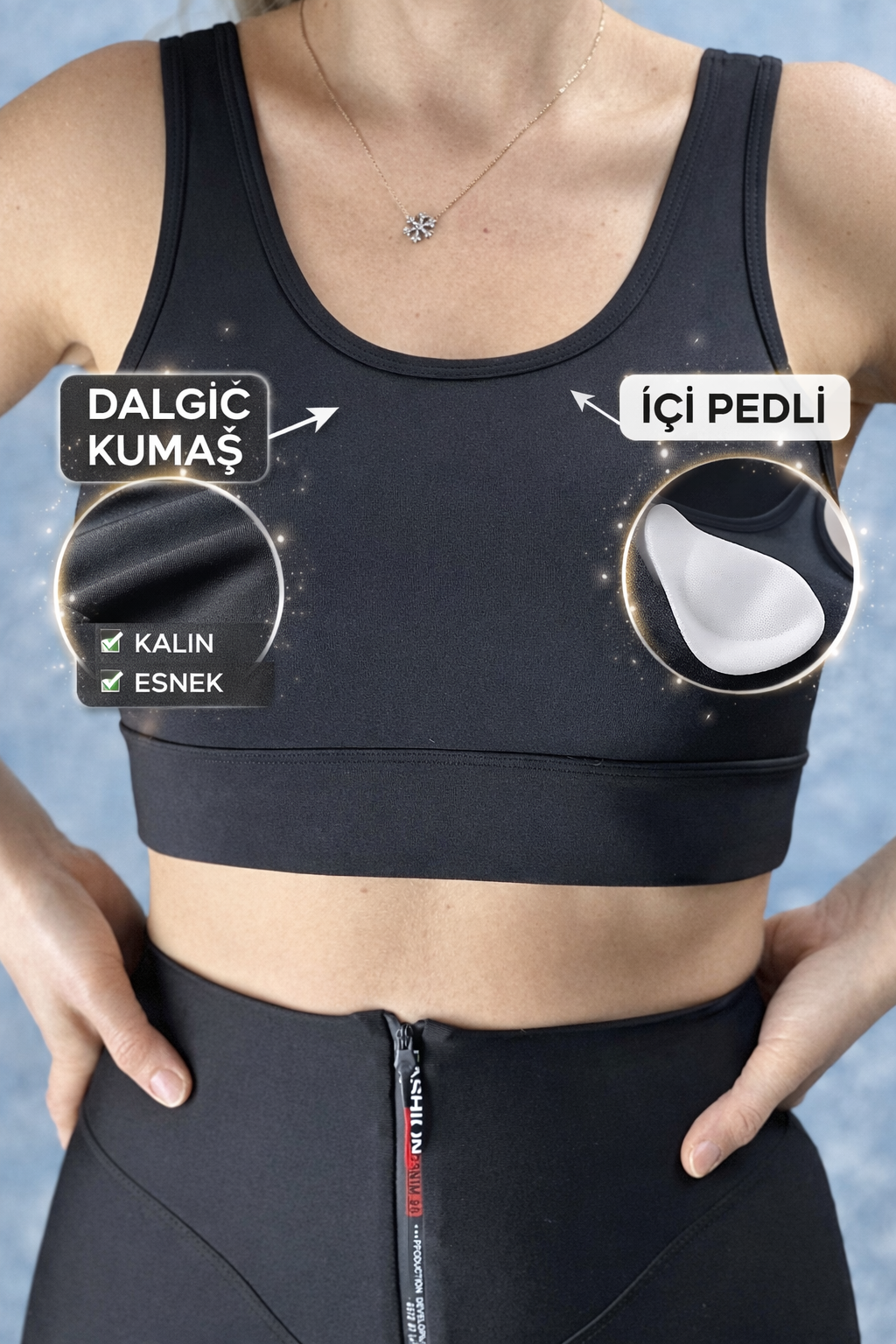 İçi Pedli Dalgıç Kumaş Toparlayıcı Spor Üst (Kopya)